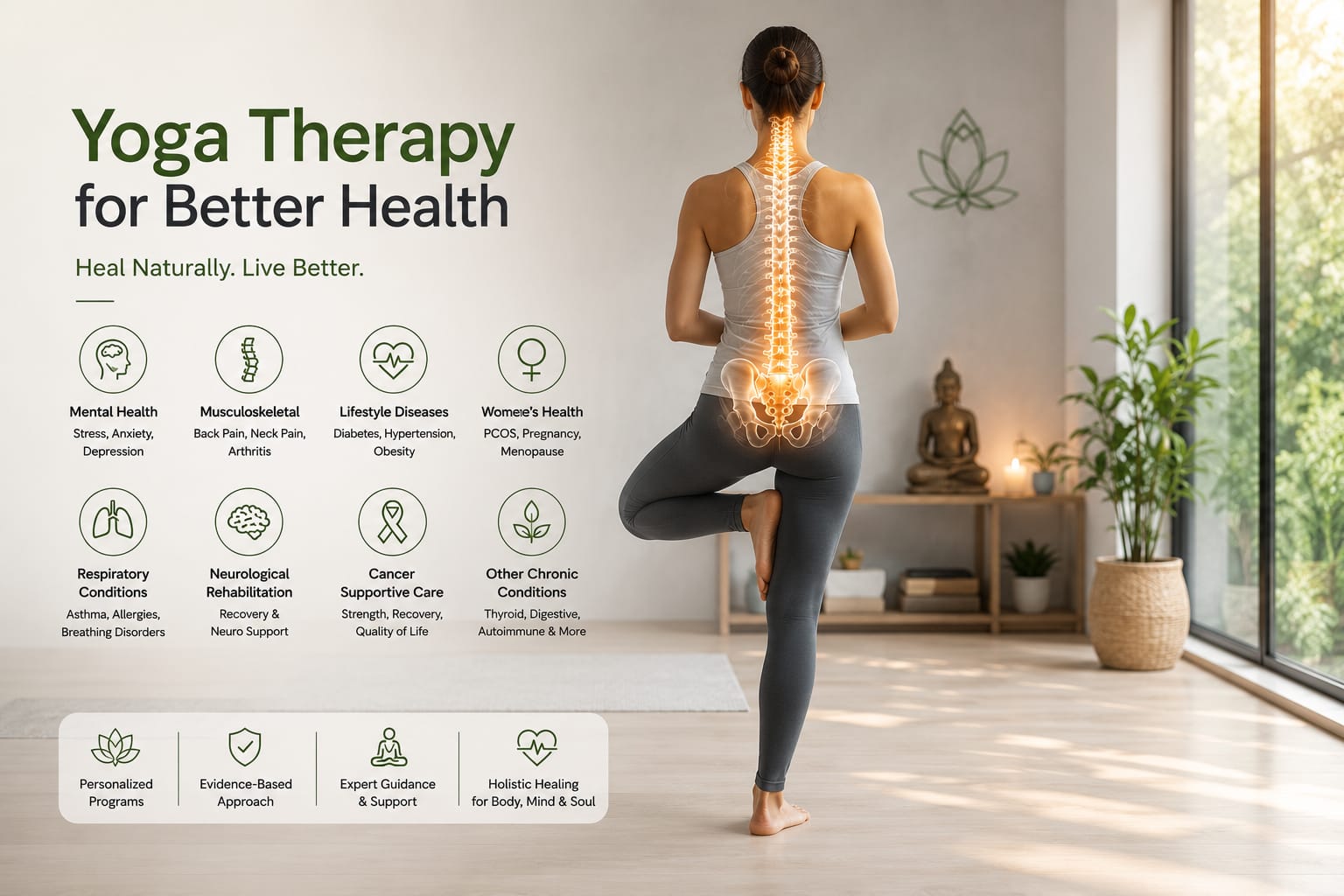 Therapy Yoga for Diseases and Health Conditions
